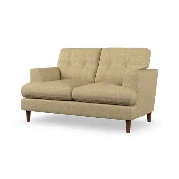 2-Seater Sofa with Button Details - Ochre