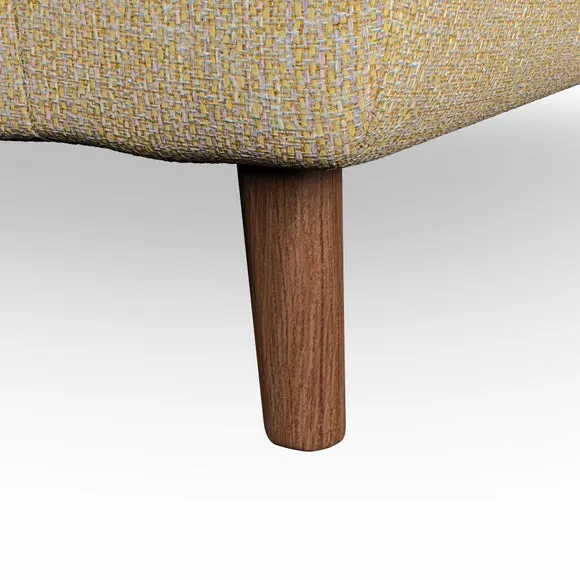 2-Seater Sofa with Button Details - Ochre