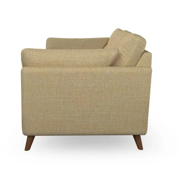 2-Seater Sofa with Button Details - Ochre