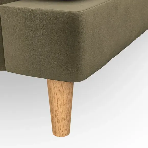 2-Seater Sofa with Button Details - Olive