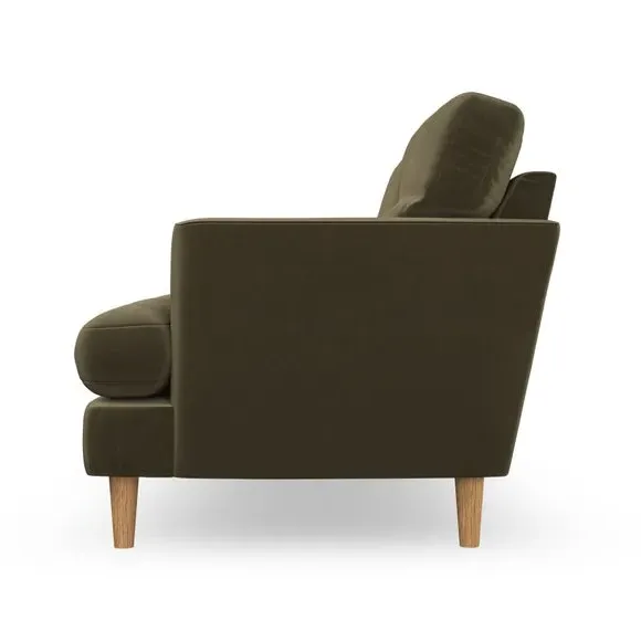 2-Seater Sofa with Button Details - Olive