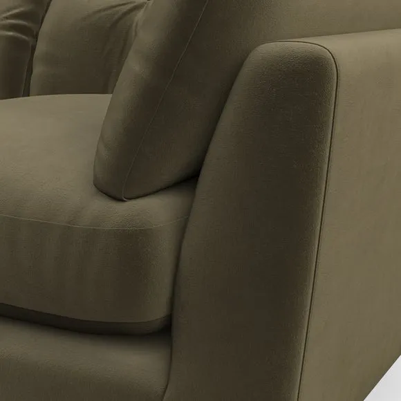 2-Seater Sofa with Button Details - Olive