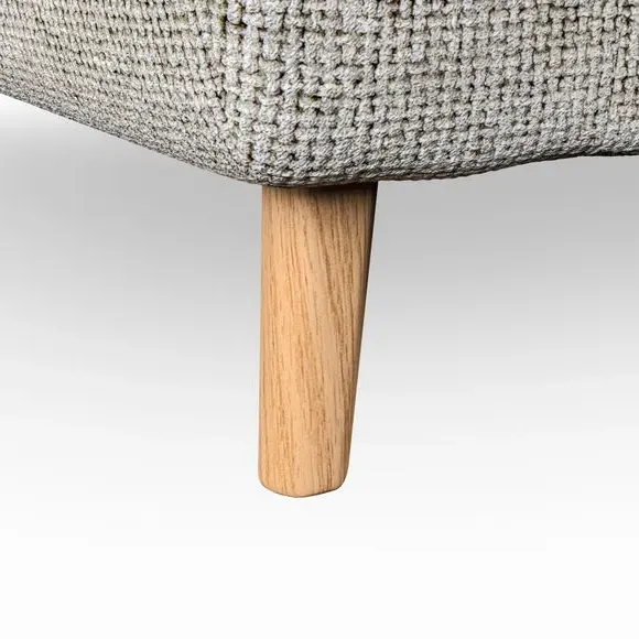 2-Seater Sofa with Button Details - Silver