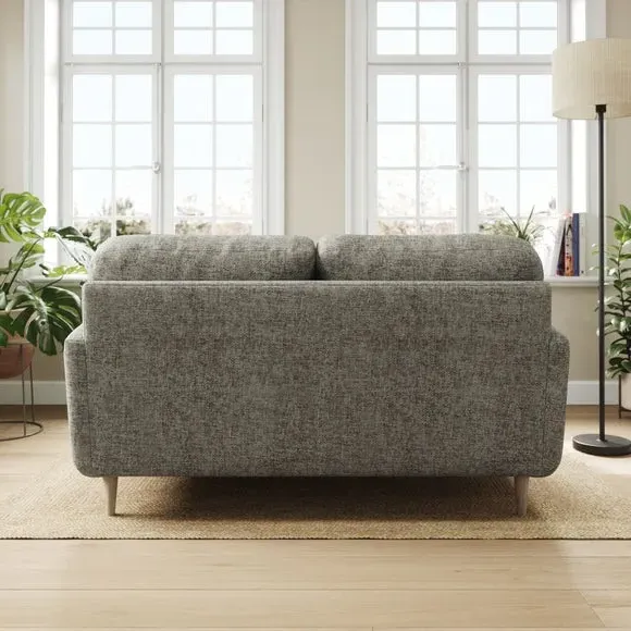 2-Seater Sofa with Buttoned Back - Charcoal, Chenille