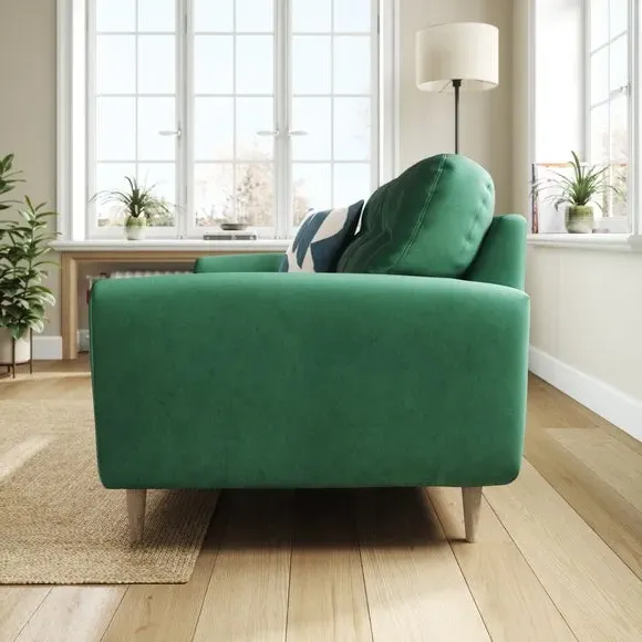 2-Seater Sofa with Buttoned Back - Green, Velvet