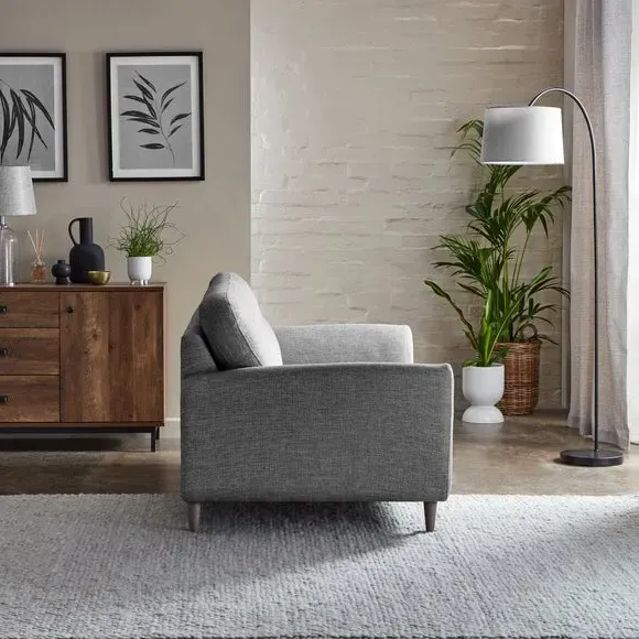 2-Seater Sofa with Buttoned Back - Grey