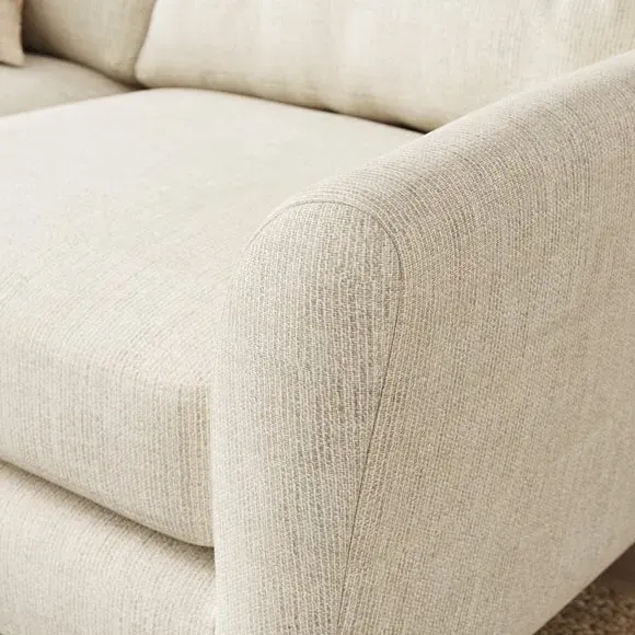 2-Seater Sofa with Buttoned Back - Ivory