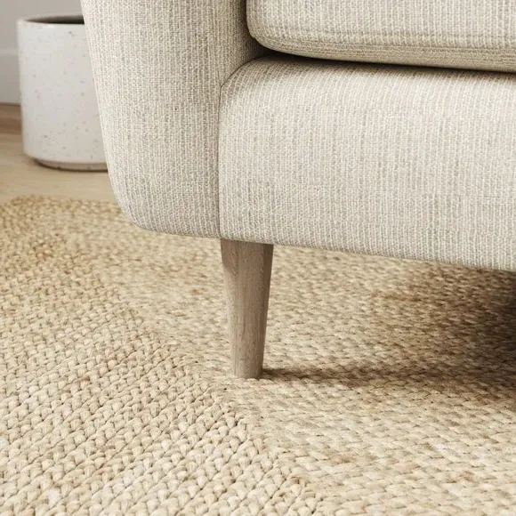 2-Seater Sofa with Buttoned Back - Ivory