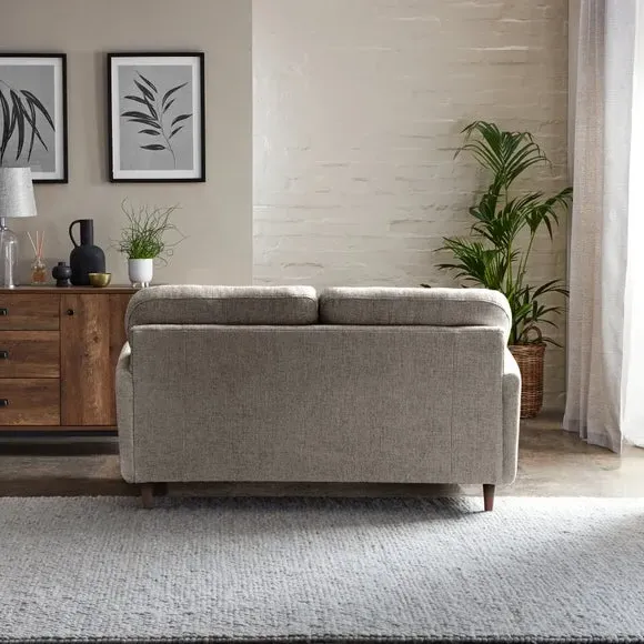 2-Seater Sofa with Buttoned Back - Mushroom, Chenille