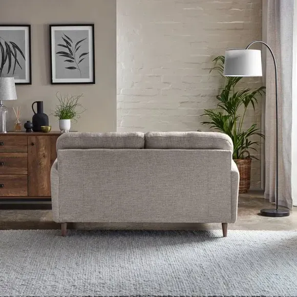 2-Seater Sofa with Buttoned Back - Natural