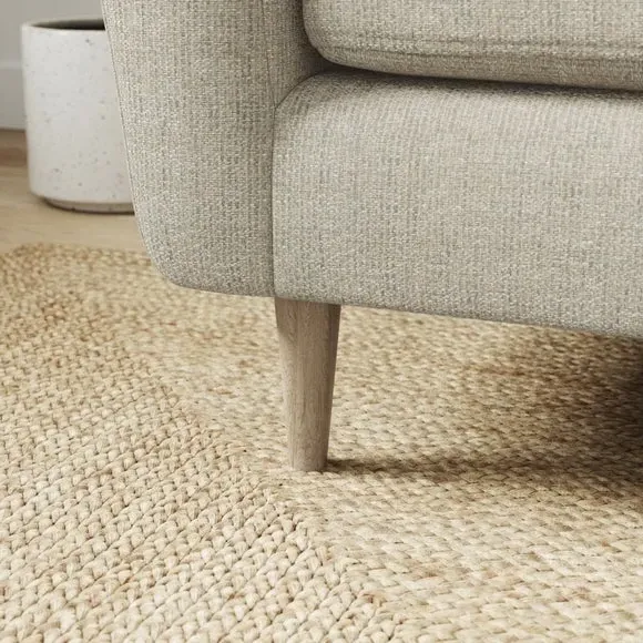2-Seater Sofa with Buttoned Back - Natural