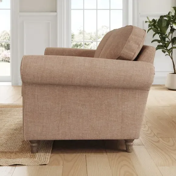 2-Seater Sofa with Curved Arms - Clay, Chenille