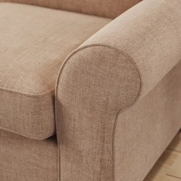 2-Seater Sofa with Curved Arms - Clay, Chenille