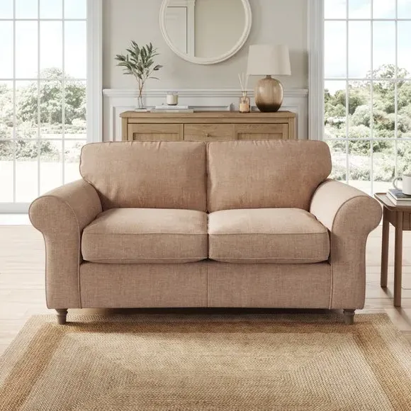 2-Seater Sofa with Curved Arms - Clay, Chenille