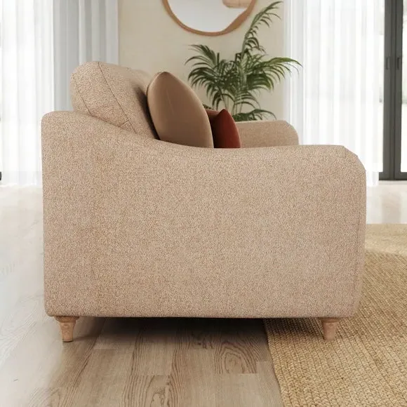 2-Seater Sofa with Curved Arms - Clay, Fabric