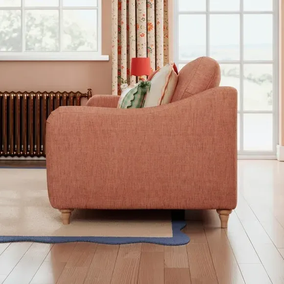 2-Seater Sofa with Curved Arms - Clay, Faux Linen