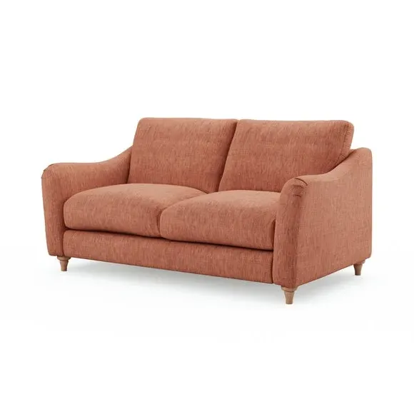 2-Seater Sofa with Curved Arms - Clay, Faux Linen