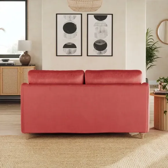 2-Seater Sofa with Curved Arms - Clay, Velvet