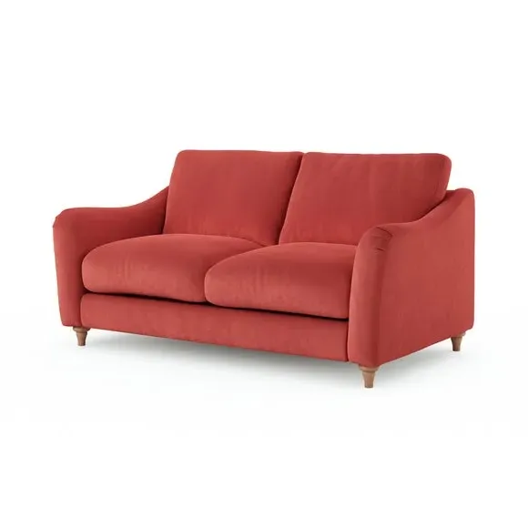 2-Seater Sofa with Curved Arms - Clay, Velvet