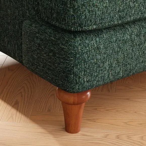 2-Seater Sofa with Curved Arms - Green, Chenille