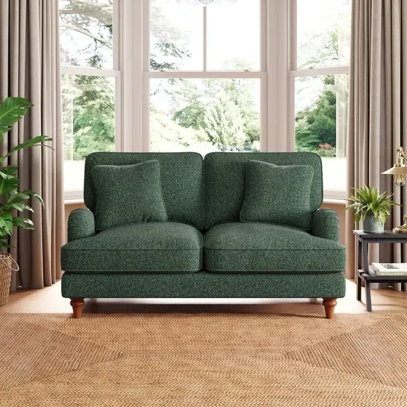 2-Seater Sofa with Curved Arms - Green, Chenille image