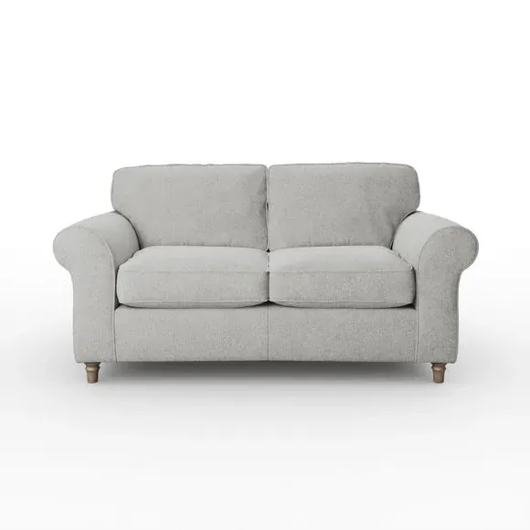 2-Seater Sofa with Curved Arms - Grey, Chenille