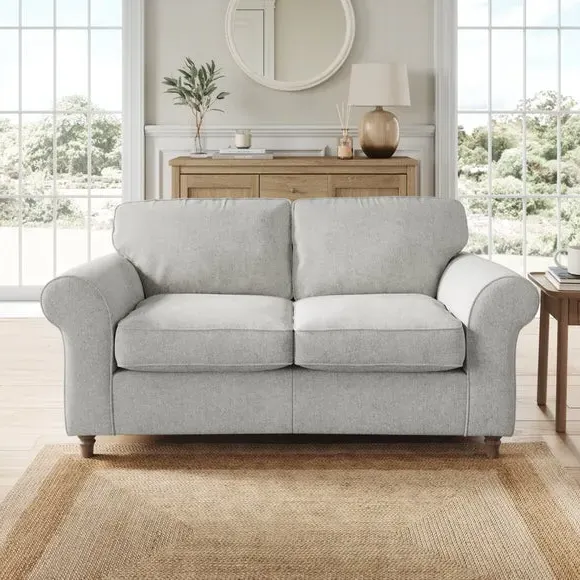 2-Seater Sofa with Curved Arms - Grey, Chenille image
