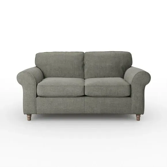 2-Seater Sofa with Curved Arms - Grey, Chenille