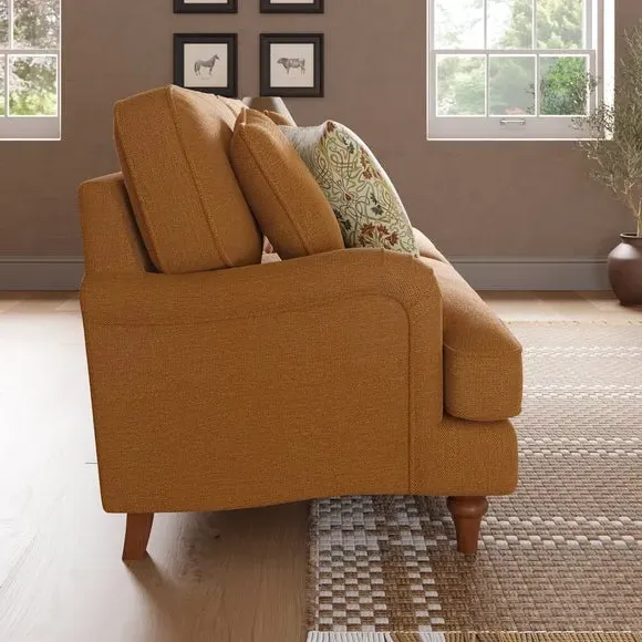 2-Seater Sofa with Curved Arms - Honey, Chenille