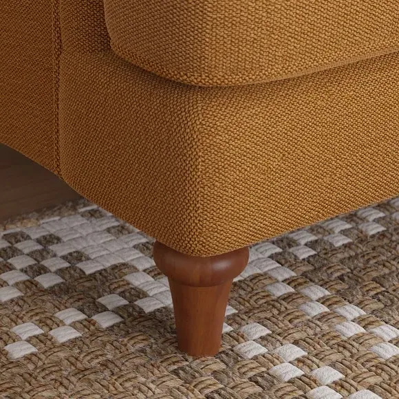 2-Seater Sofa with Curved Arms - Honey, Chenille