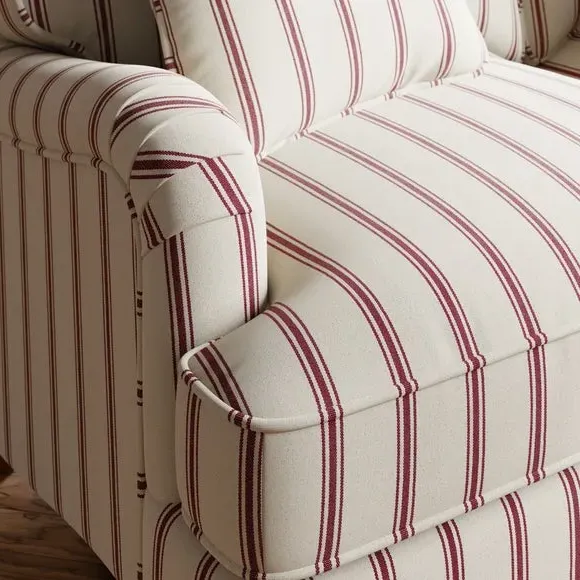 2-Seater Sofa with Curved Arms - Mulberry, Fabric
