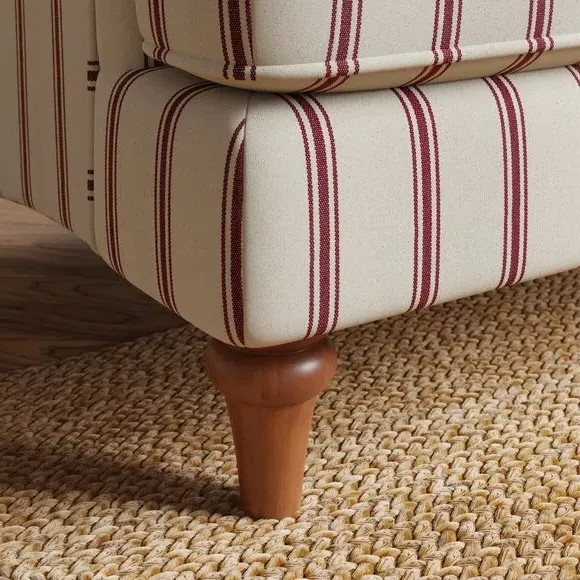 2-Seater Sofa with Curved Arms - Mulberry, Fabric