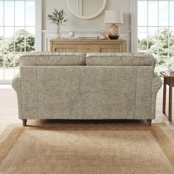 2-Seater Sofa with Curved Arms - Mushroom, Chenille