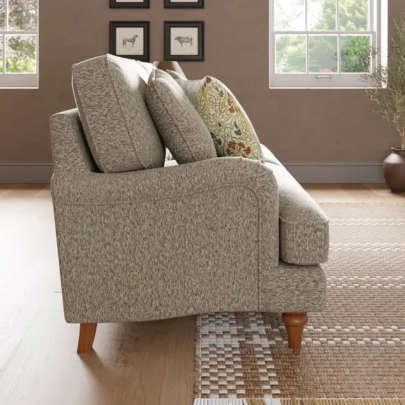 2-Seater Sofa with Curved Arms - Natural, Chenille