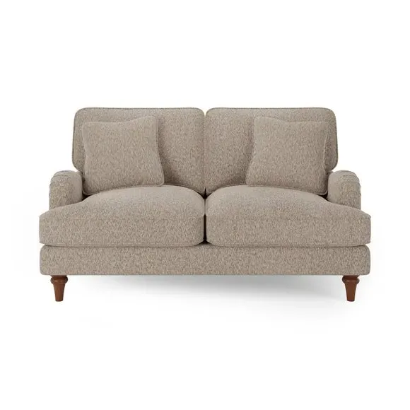 2-Seater Sofa with Curved Arms - Natural, Chenille