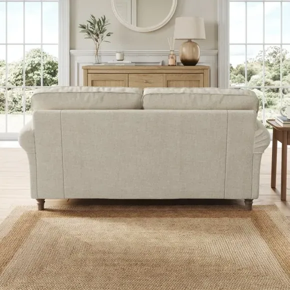 2-Seater Sofa with Curved Arms - Natural, Chenille