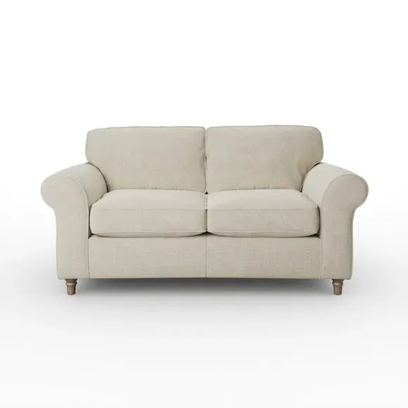 2-Seater Sofa with Curved Arms - Natural, Chenille