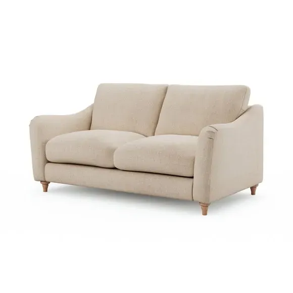 2-Seater Sofa with Curved Arms - Natural, Fabric