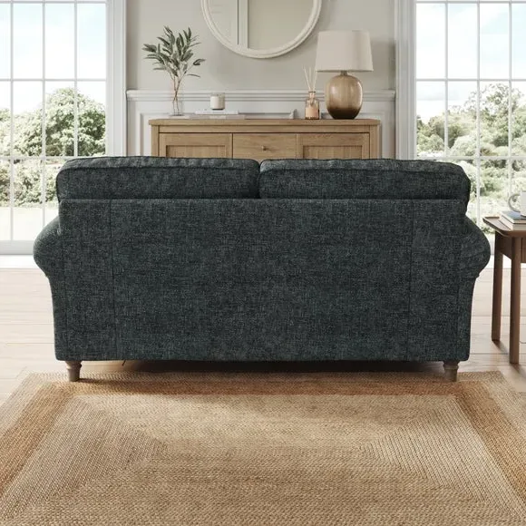 2-Seater Sofa with Curved Arms - Navy, Chenille