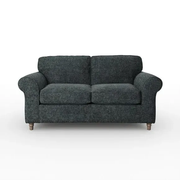 2-Seater Sofa with Curved Arms - Navy, Chenille