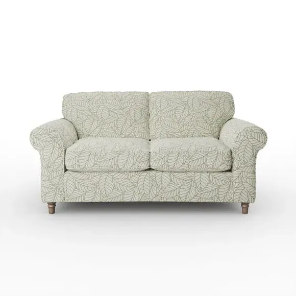 2-Seater Sofa with Curved Arms - Olive, Fabric