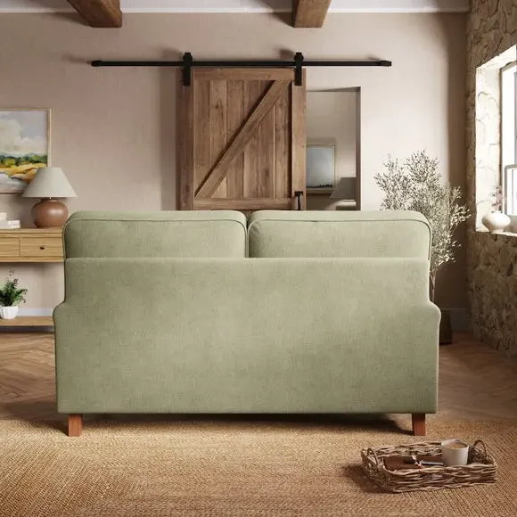 2-Seater Sofa with Curved Arms - Sage, Chenille