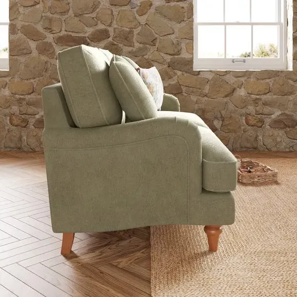 2-Seater Sofa with Curved Arms - Sage, Chenille