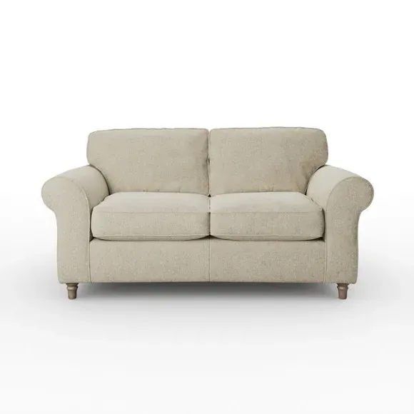 2-Seater Sofa with Curved Arms - Sandstone, Chenille