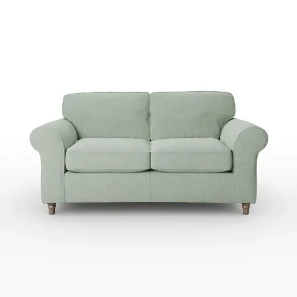 2-Seater Sofa with Curved Arms - Seafoam, Chenille