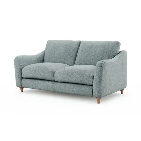 2-Seater Sofa with Curved Arms - Teal, Fabric
