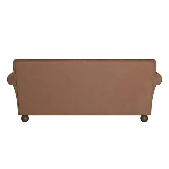 2-Seater Sofa with Cushions - Tan, Faux Leather