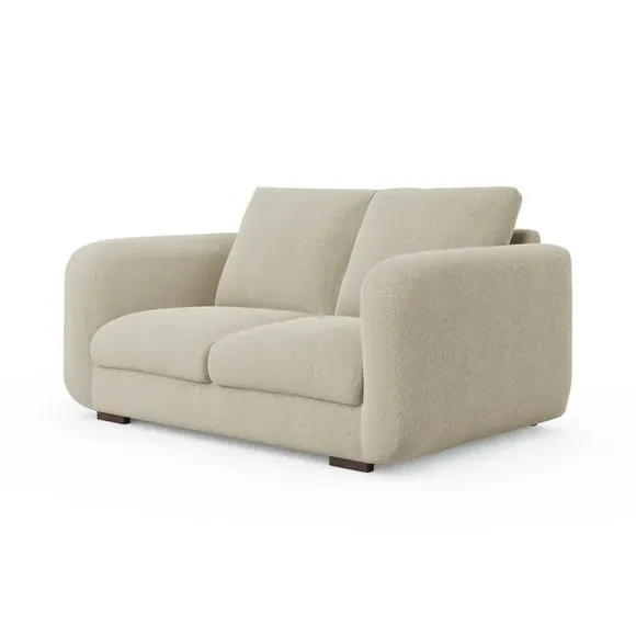 2-Seater Sofa with Deep Arms - Beige, Boucle