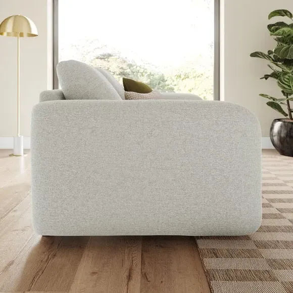 2-Seater Sofa with Deep Arms - Grey, Chenille