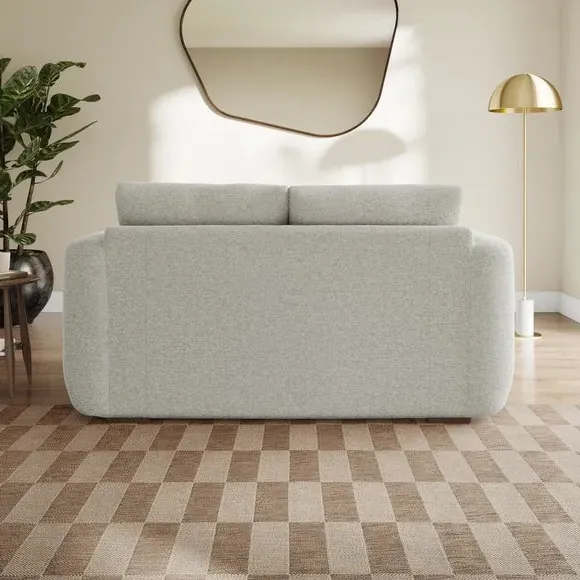 2-Seater Sofa with Deep Arms - Grey, Chenille